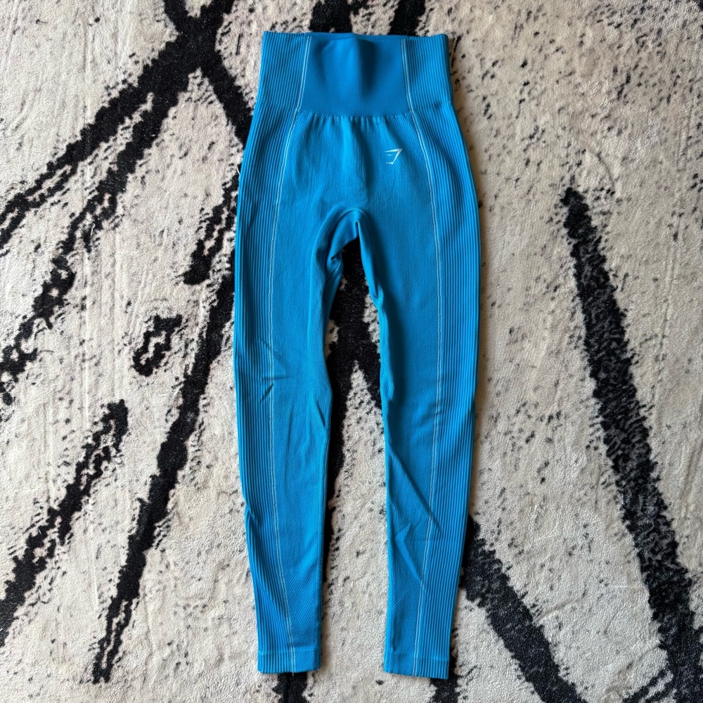 Gymshark blue ultra seamless leggings (xs)